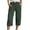 Bronze, variant on Seductiva Green Women's Wide Leg Pants Women’s 3/4 Linen Trousers for Summer Lightweight Muslin Cropped Pants with Pockets, Elastic Waist Loose Fit Casual Beach Pants for Sports, Leisure & Travel