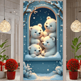 thumbnail image 2 of Cute Polar Bear Baby Snowy Winter Scene Christmas Holiday Party Decoration for Indoor Decoration Winter Festive Decor, 2 of 9