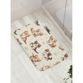 thumbnail image 3 of Ambesonne Cat Bath Mat, Little Fun Kittens Cartoon Paws, 30.2" x 20", Ivory Apricot and Dark Grey, 3 of 3