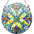 thumbnail image 1 of RADIANCE Goods Tiffany-Glass Victorian Window Panel 20", 1 of 4