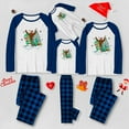 thumbnail image 2 of Bigfoot Family Christmas Pajamas with Blue Plaid Pants and Holiday Design, Sizes NB to 6XL with Pet Outfit, 2 of 7