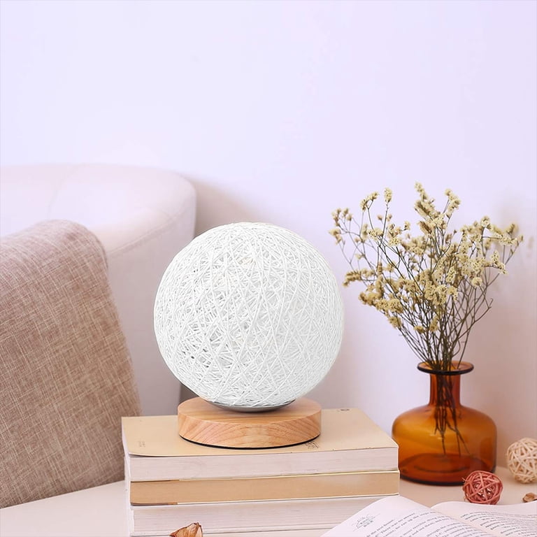1Pcs Rattan Ball Moon Light, Rattan Ball Round Lampshade with USB  
