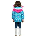 thumbnail image 7 of Girls Jacket Floral Lined Winter Hooded Jacket Kids Coat, Turquoise, Size: 5/6, 7 of 7