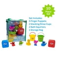 thumbnail image 2 of Sesame Street Bath Play Set (5 Finger Puppets, 2 Bath Squirters & Stacking Rinse Cups), 2 of 6