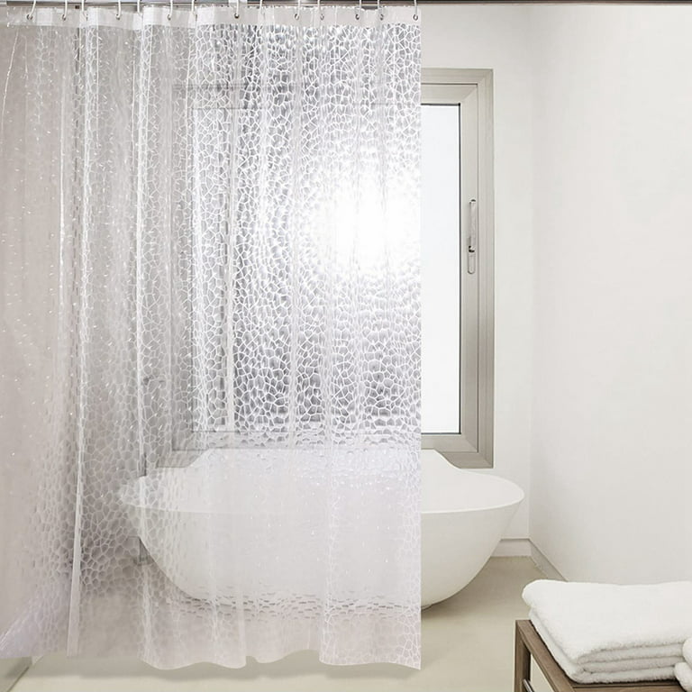 Transparent Shower Curtain - PVC - Bathroom Essential - ApolloBox