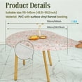 thumbnail image 2 of Indoor Outdoor Patio Round Fitted Vinyl Tablecloth, Flannel Backing, Elastic Edge, Waterproof Plastic Table Cove for Table of 35-47’’ Diameter, 2 of 5