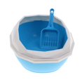 thumbnail image 4 of Caja de arena para gatos de color , bandeja para inodoro, bandeja vallada con pala Azul jinwen Bandeja de arena para mascotas, 4 of 7