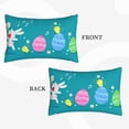 thumbnail image 2 of Lsque bunny holding flower Pattern Pillow Case – Soft & Cozy Throw Pillow Cover, Hypoallergenic Cushion Case for Sleeping Women with Envelope Closure-20"x30", 2 of 6