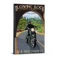 thumbnail image 1 of Blowing Rock, North Carolina, Motorcycle and Tunnel, (12x18 Wrapped Canvas, Wall Decor, Artwork), 1 of 5