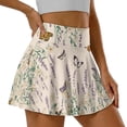 thumbnail image 3 of Xoenoiee Butterfly Daisy Lavender Print Tennis Skirts for Women High Waisted Golf Skirt with Pockets Pleated Athletic Skorts Mini Pickleball Outfits, L, 3 of 7