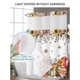 thumbnail image 4 of No Hook Cloth Fabric Shower Curtain with Snap in Liner, Fall Gnomes Waterproof Shower Curtains Set with See Through Top Window, Thanksgiving Pumpkin Squirrel Sunflower Leaves Bath Curtains 36"x72", 4 of 6