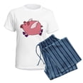 thumbnail image 5 of CafePress - Flying Pig With Sneakers Pajamas - Women's Short Sleeve Print T-Shirt and Pants Light Cotton Pajama Set, 5 of 7