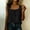 Black, variant on Women's Sleeveless Bow Front Tank Top Cotton Linen Blend Loose Fit Summer Casual Blouse