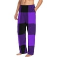 thumbnail image 2 of Daiia Men'S Purple Buffalo Plaid Pants,Bottoms Sleep Lounge,Pajama Pants,Pj Bottoms Drawstring And Pockets-Xx-Large, 2 of 9