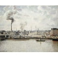 thumbnail image 2 of Pissarro, Camille 24x20 Gold Ornate Wood Framed with Double Matting Museum Art Print Titled - Quay at Saint-Sever, Rouen, 2 of 4