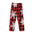 thumbnail image 5 of Kll Mens Pajama Pants For Men,Mens Lounge Pants,Funny Gifts For Men,Men'S Pajama Bottoms-Snowflakes On A Buffalo Plaid, 5 of 9
