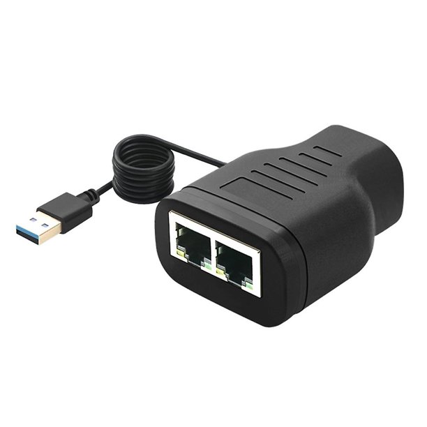 Blue Adaptador de Ethernet del divisor del suplemento del Lan Rj45 de 1 a 2 vías para el cable de Internet