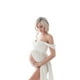 thumbnail image 2 of Jumpingount Vestido de fotografía de maternidad fuera del hombro vestido de gasa frente Maxi embarazo vestidos largos mujeres Photoshoot Prop Vestidos Blanco L Jumpingount AP019290-03, 2 of 6