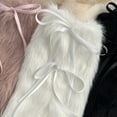 thumbnail image 7 of harmtty Fuzzy Leg Warmers Women Winter Faux Fur Leg Warmers with Bows Fluffy Boot Cuffs Covers for Halloween Xmas Costume Cosplay Parties, 7 of 7