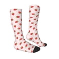 thumbnail image 3 of Picia Women Crew Soft Moisture-wicking Socks Strawberry Pattern Design Cotton Socks, One Size fit All, 3 of 9