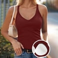 thumbnail image 6 of Tank Tops for Women Spaghetti Strap V Neck Ribbed Tank Tops Slim Soft Camisole Basic Layering Shirts Tank Tops, 6 of 6