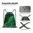thumbnail image 5 of Drawstring Backpack, Men Ladies Waterproof Sports Backpack Gym Bag-Tropical Green Leaves Pattern-Medium Size, 5 of 8