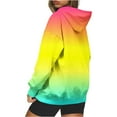 thumbnail image 4 of HAPIMO Gradient Sweatshirt for Women Pocket Drawstring Pullover Tops Solid Color Long Sleeve Relaxed Fit Womens Hoodie Sweatshirt Teen Girls Clothes Yellow, 4 of 6