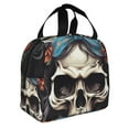 thumbnail image 2 of Sikiie Bow Flower Skull Lunch Bag for Women & Men Adult Insulated Lunch Box, Food Lunch Containers Lunch Tote Bags for Work, Travel, Outdoor, 2 of 8