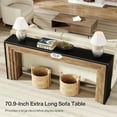 thumbnail image 7 of Tribesigns 70.9" Farmhouse Long Console Table, Wood Sofa Table Behind Couch for Hallway, Black, 7 of 7