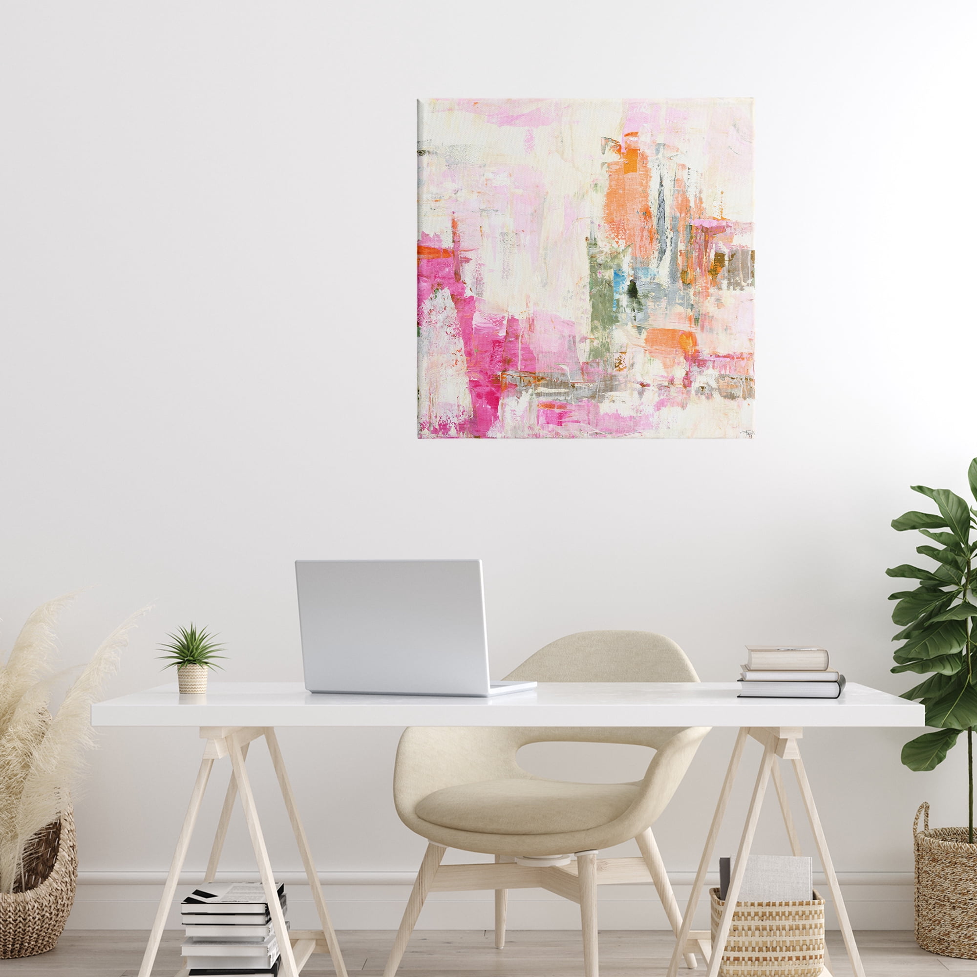 Stupell Industries New Age Pink Abstract Canvas Wall Art, design by Design Fabrikken