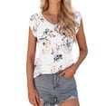 thumbnail image 3 of TARAINYA Women Cap Sleeve V Neck T-Shirt Loose Fit Casual Summer Tank Top, 3 of 8