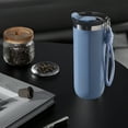 thumbnail image 6 of Vacuum Insulated Coffee Cup | 17oz Double Wall Stainless Steel Travel Mug | Leak-Proof Drinking Lid | 6-Hour Hot/Cold Retention | Blue Color | 1-Piece, 6 of 7