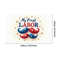 thumbnail image 3 of Patriotic Design My First Labor Star Decorations Colorful Stars Decorative Banners Red White Blue for Baby Shower First Celebration Nursery Decor, 3 of 7
