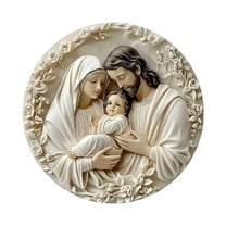 hengsof 2026 3D Effect Acrylic Christmas Birth Blessing Pendant Stereoscopic Vision Ornament for Car Rearview Mirror Tree Branches Festive Greetings Ideal for Christmas