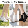 thumbnail image 7 of 6 Pairs Women Ruffle Crew Socks, Cute Frilly Cotton Casual Ankle Dress Socks, 7 of 7