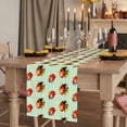 thumbnail image 2 of Table Runners 90 Inches Long Dress Scarves, Cute Ladybugs Farmhouse Coffee/Dining/Kitchen Table Runner for Living Room, Spring Botanical Leaves Green 13x90 Inch, 2 of 9