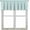 Sea Glass and White Greek Geometric, variant on Blackout Aqua Mint and Turquoise White Polka Dot on Teal Rod Pocket Short Window Curtain Valance for Kitchen Bedroom Decor, 52" x 18", Aqua Mint and Turquoise White, 1 Panel