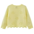 thumbnail image 4 of Kogui Little Girls Cardigan Baby Girls' and Toddler Long Sleeve Knit Button Front Cardigan Size 3T 4T (Yellow,3-4 Years), 4 of 4