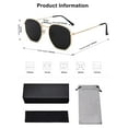 thumbnail image 5 of KWATE Square Polarized Sunglasses for Women Men Small Hexagonal Polygon Mirrored Lens, 5 of 5
