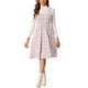 thumbnail image 2 of Vestido de tweed sin mangas de INSPIRE CHIC para mujeres, escote cuadrado, pinafore en línea A, L Rosa, 2 of 6