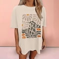 thumbnail image 2 of Puliio Womens Oversized Tshirt Flower Graphic Tees Music Short Sleeve Shirts Summer Casual Loose Beach Tops, 2 of 4