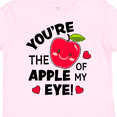 thumbnail image 4 of Inktastic Youre the Apple of My Eye Valentine Pun with Cute Apple Boys or Girls Toddler T-Shirt, 4 of 5
