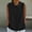 Black women's cotton linen blouse a1, variant on Summer Women's Cotton Linen Blouse Collared Sleeveless Casual Loose Tops Chic Party Wear Vacation Fashion Shirts, Black 2XL