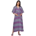 thumbnail image 1 of Moomaya Womens Printed Kimono Sleeve Button Down Cotton Maternity Long Kaftan, 1 of 5