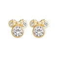 thumbnail image 2 of Disney Girls/Tween 10KT Yellow Gold Minnie Mouse Earrings, 2 of 4
