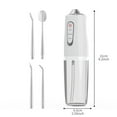 thumbnail image 2 of Gintenco water flossers for teeth, 3-mode oral irrigator with 230 ml water tank, for home and travel, 4 nozzles, white, 2 of 8