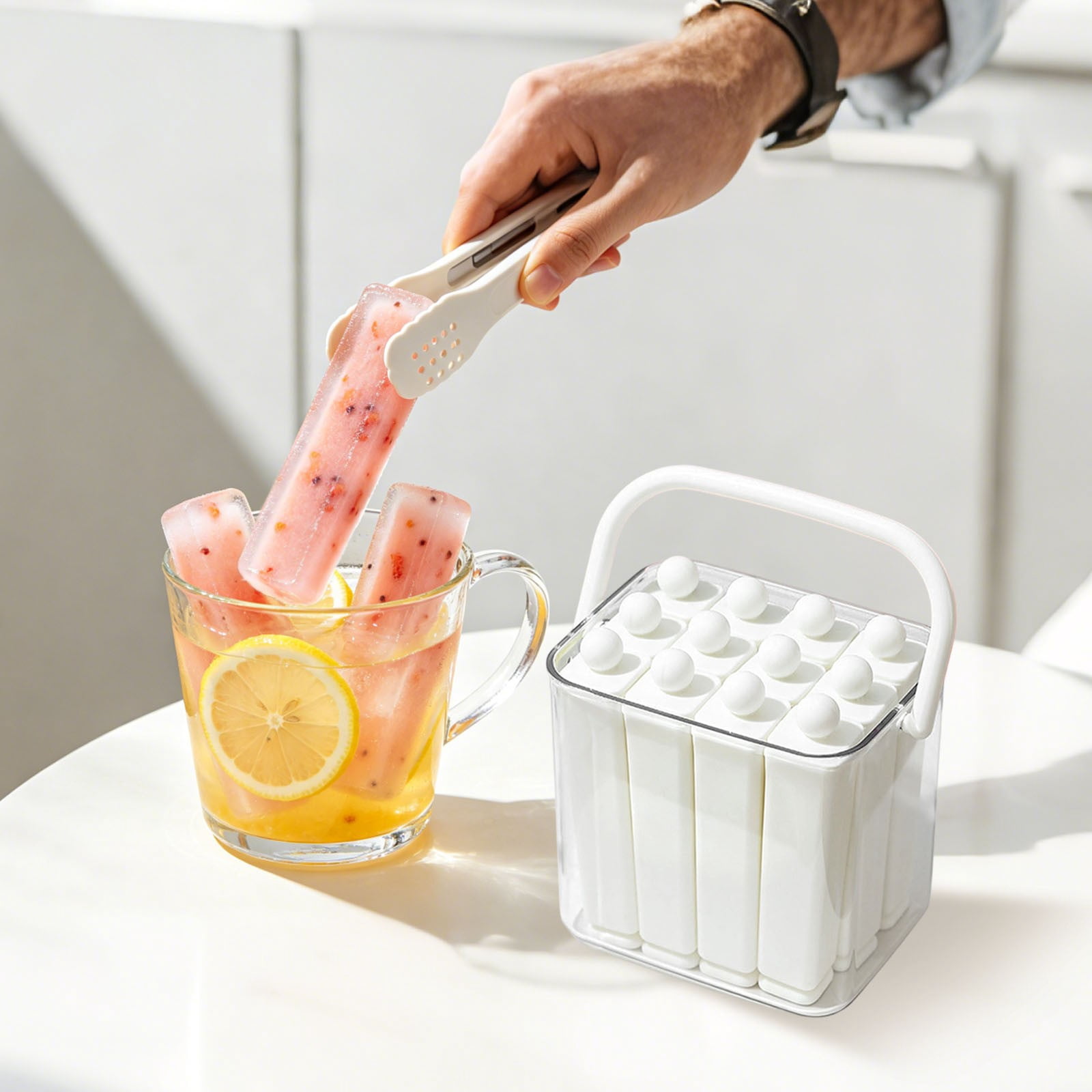 Ice Stick For Homemade And Easy Release Silicone Ice Maker For Summer Drinks And Desserts Parts Freezer Ice Holder Slow Melting Ice Cubes Small Ice Stacking Trays with Silicone Freezer Sphere Ice
