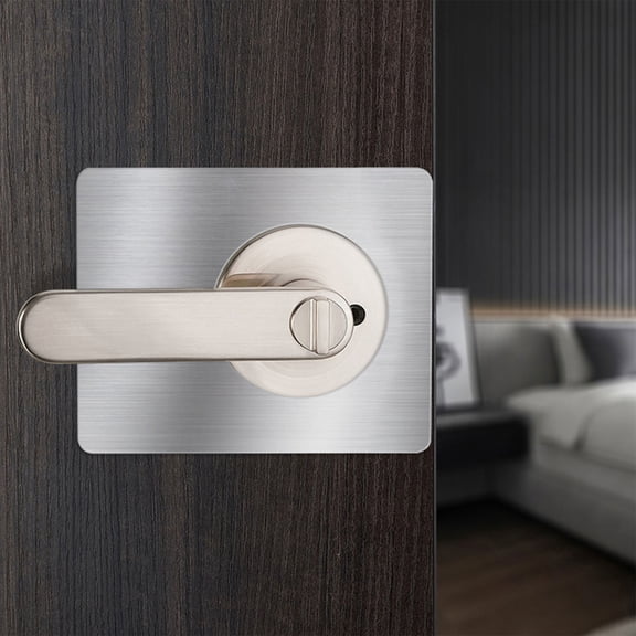 MERRYHAPY 2-Pack Stainless Steel Door Deadbolt Cover Plates with Adhesive Tape for Door Lock and Damage Prevention