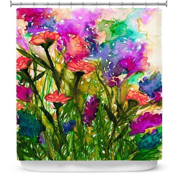Shower Curtains 70" x 84" from DiaNoche Designs by Julia Di Sano - Floral Insurgence II