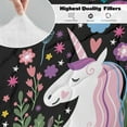 thumbnail image 6 of Sleepwish Kids Bedding Set 4 Pieces Super Soft Black Unicorn Twin Comforter Set for Girls, 6 of 8